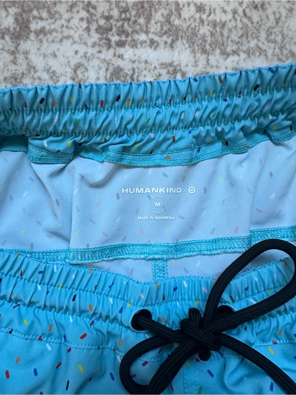 Humankind Blue Shorts Sprinkle Print - Picture 3 of 5